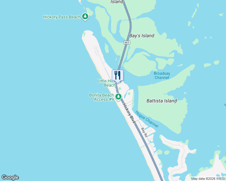 map of restaurants, bars, coffee shops, grocery stores, and more near 1012 Estero Boulevard in Bonita Springs