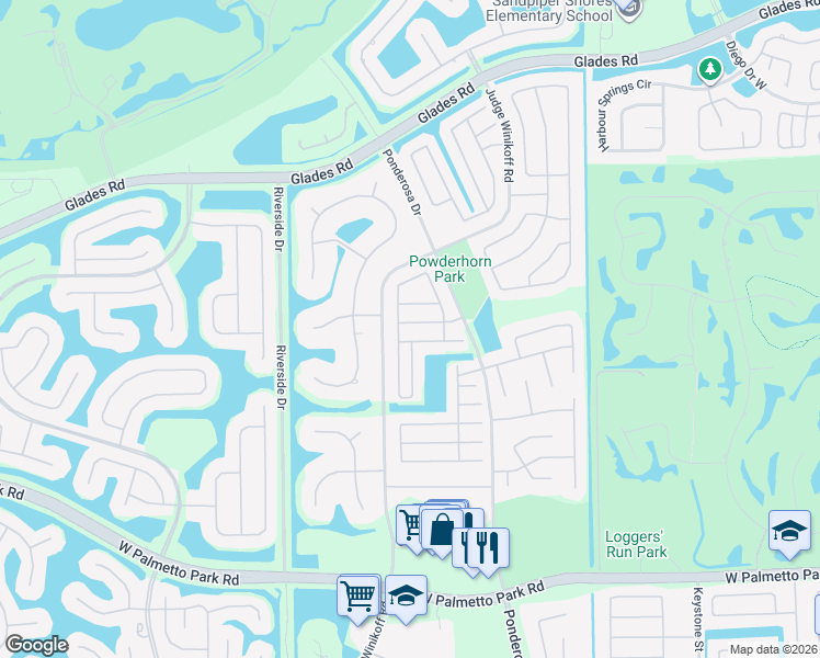 map of restaurants, bars, coffee shops, grocery stores, and more near 11711 Countryview Lane in Boca Raton