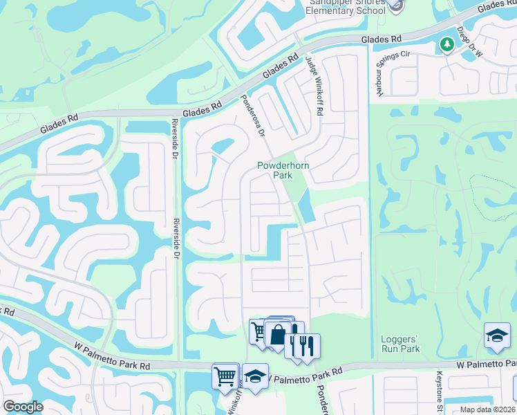 map of restaurants, bars, coffee shops, grocery stores, and more near 11711 Countryview Lane in Boca Raton