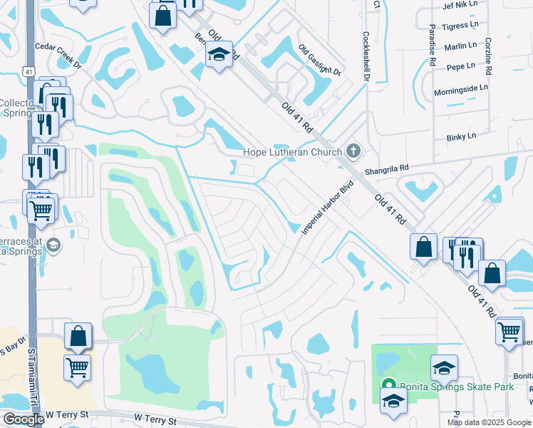 map of restaurants, bars, coffee shops, grocery stores, and more near 26144 Kings Road in Bonita Springs