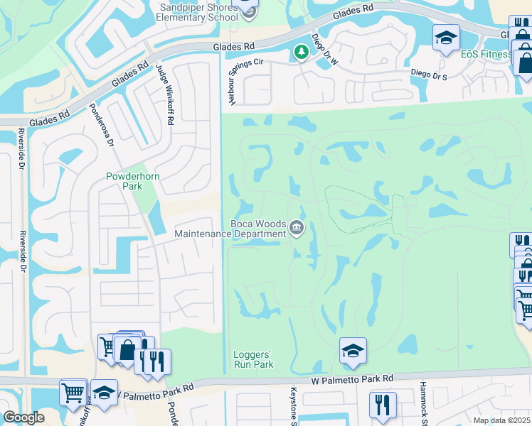 map of restaurants, bars, coffee shops, grocery stores, and more near 21398 Bridgeview Drive in Boca Raton