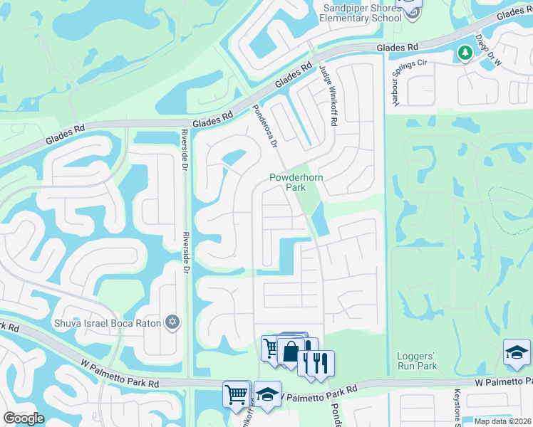 map of restaurants, bars, coffee shops, grocery stores, and more near 11711 Countryview Lane in Boca Raton