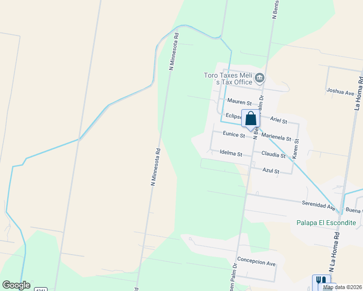 map of restaurants, bars, coffee shops, grocery stores, and more near 10766 North Minnesota Road in Mission
