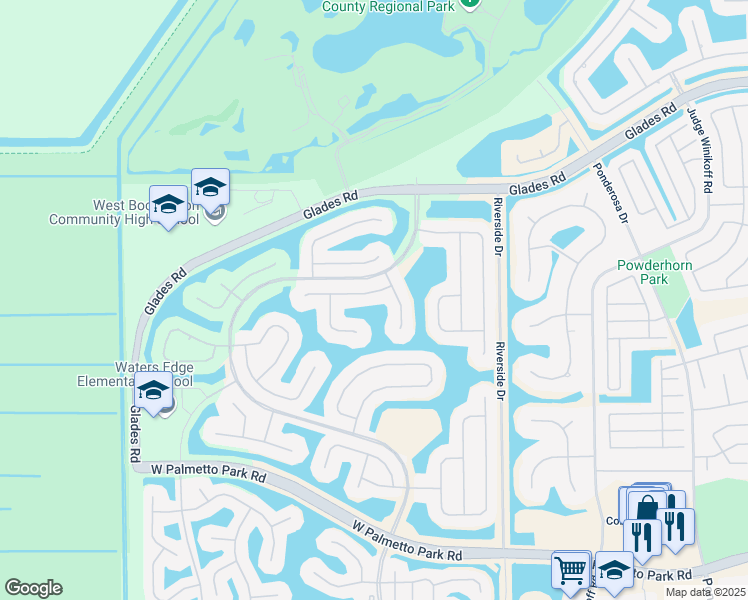 map of restaurants, bars, coffee shops, grocery stores, and more near 12363 Clearfalls Drive in Boca Raton