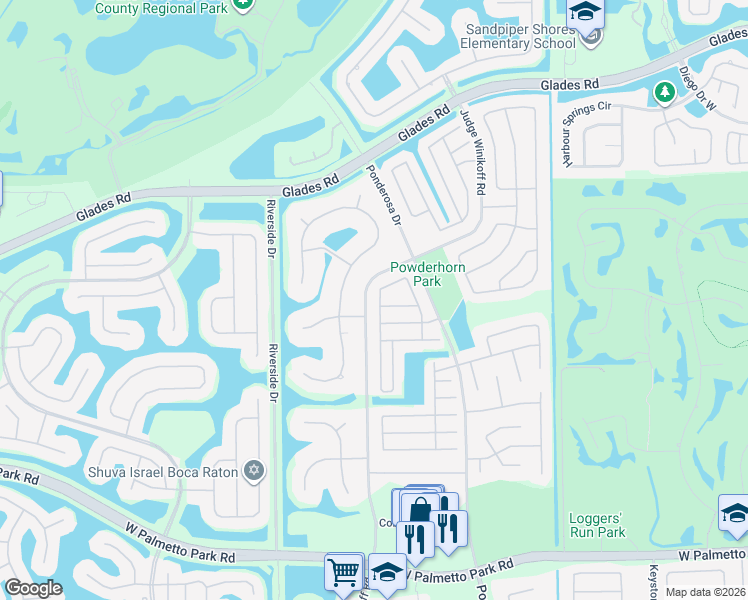 map of restaurants, bars, coffee shops, grocery stores, and more near 21338 Summertrace Circle in Boca Raton