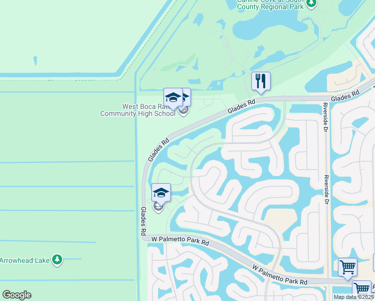 map of restaurants, bars, coffee shops, grocery stores, and more near 12681 Yardley Drive in Boca Raton