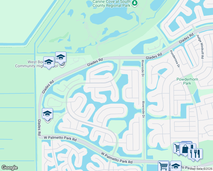 map of restaurants, bars, coffee shops, grocery stores, and more near 12363 Clearfalls Drive in Boca Raton