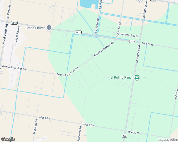 map of restaurants, bars, coffee shops, grocery stores, and more near 23517 Goldwing Way in Edcouch