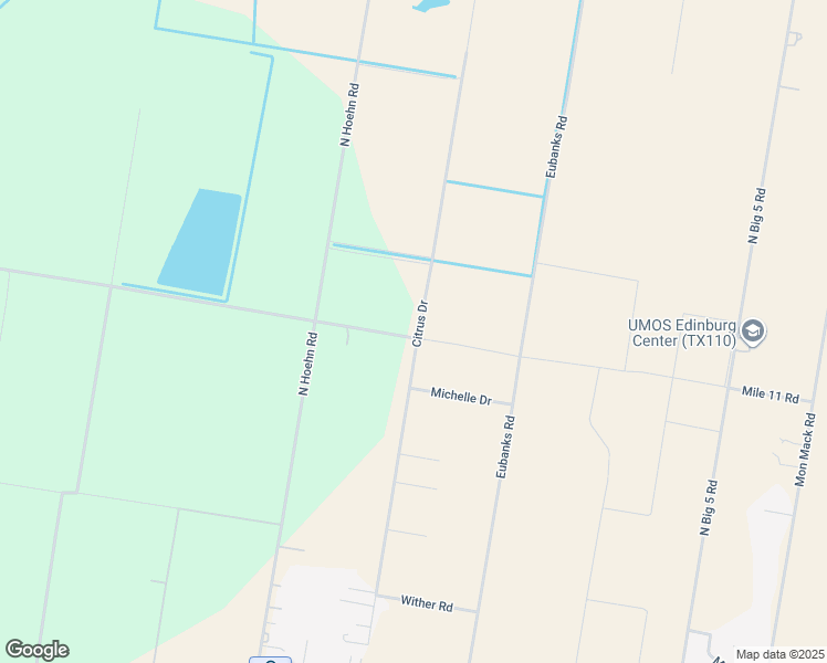 map of restaurants, bars, coffee shops, grocery stores, and more near 5223 Eubanks Road in Edinburg
