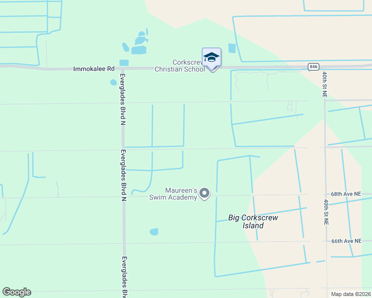 map of restaurants, bars, coffee shops, grocery stores, and more near 3326 70th Avenue Northeast in Naples