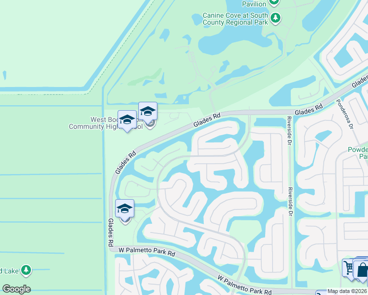 map of restaurants, bars, coffee shops, grocery stores, and more near 12397 Cascades Pointe Drive in Boca Raton