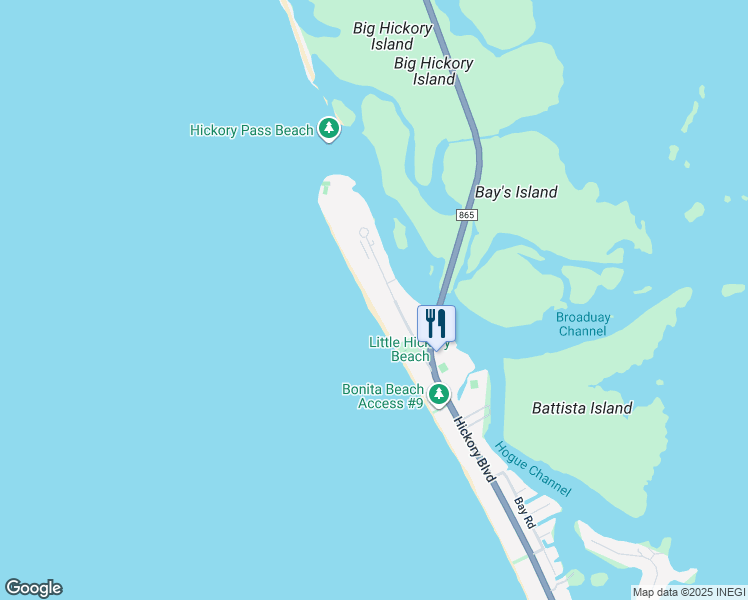 map of restaurants, bars, coffee shops, grocery stores, and more near 25850 Hickory Boulevard in Bonita Springs