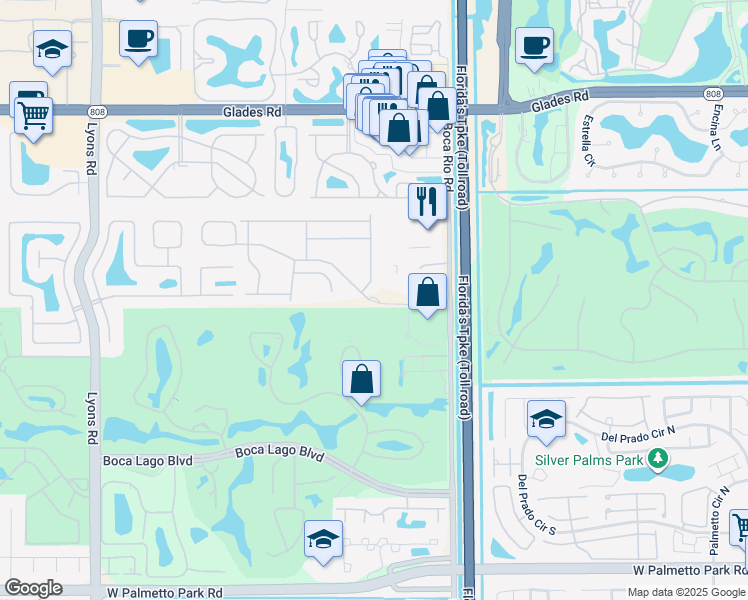 map of restaurants, bars, coffee shops, grocery stores, and more near in Boca Raton