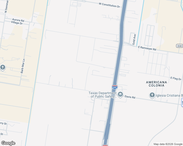 map of restaurants, bars, coffee shops, grocery stores, and more near 5305 North Expressway 281 in Edinburg