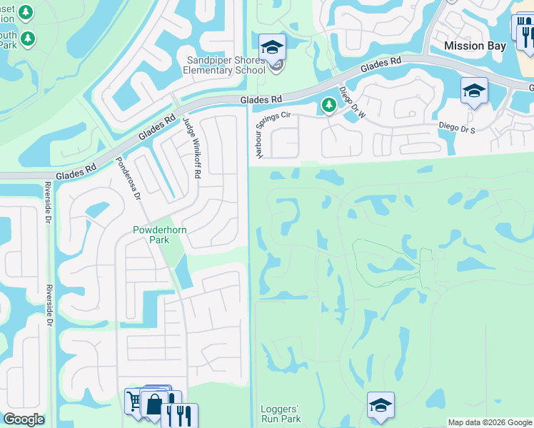 map of restaurants, bars, coffee shops, grocery stores, and more near 11174 Cloverleaf Circle in Boca Raton