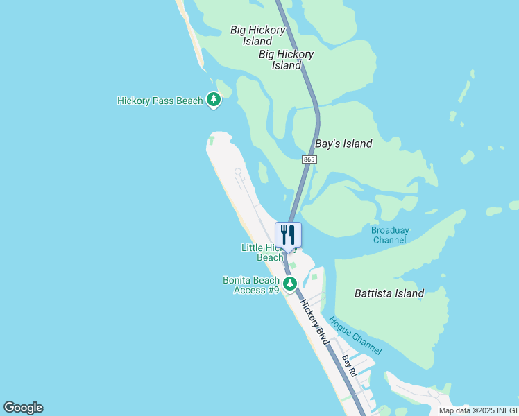 map of restaurants, bars, coffee shops, grocery stores, and more near 25875 Hickory Boulevard in Bonita Springs