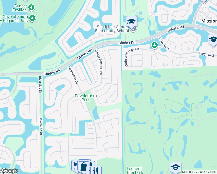 map of restaurants, bars, coffee shops, grocery stores, and more near 21299 Purple Sage Lane in Boca Raton