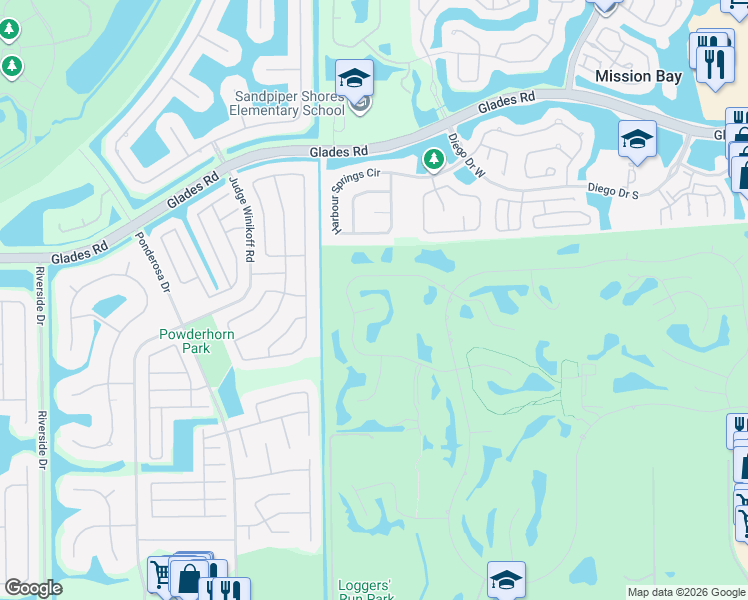 map of restaurants, bars, coffee shops, grocery stores, and more near 21033 Cottonwood Drive in Boca Raton