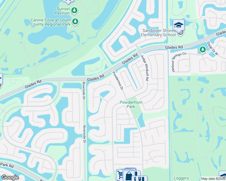 map of restaurants, bars, coffee shops, grocery stores, and more near 21346 North Sweetwater Lane in Boca Raton