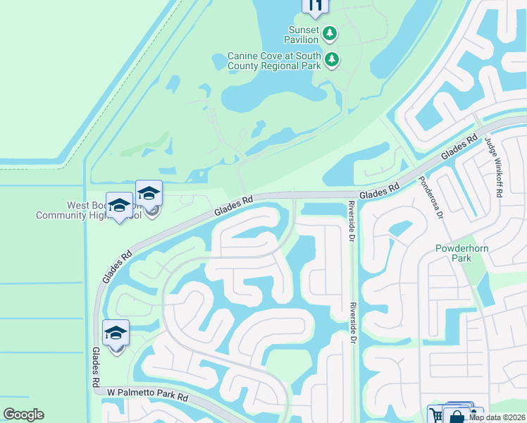 map of restaurants, bars, coffee shops, grocery stores, and more near 12301 Cascades Pointe Drive in Boca Raton