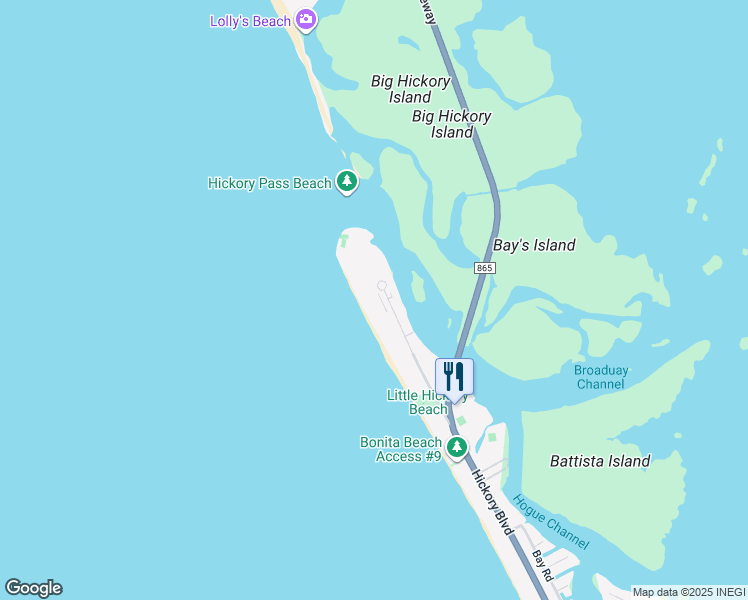 map of restaurants, bars, coffee shops, grocery stores, and more near 25815 Hickory Boulevard in Bonita Springs
