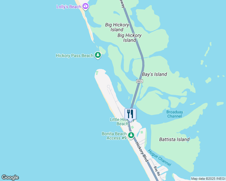 map of restaurants, bars, coffee shops, grocery stores, and more near 25815 Hickory Boulevard in Bonita Springs