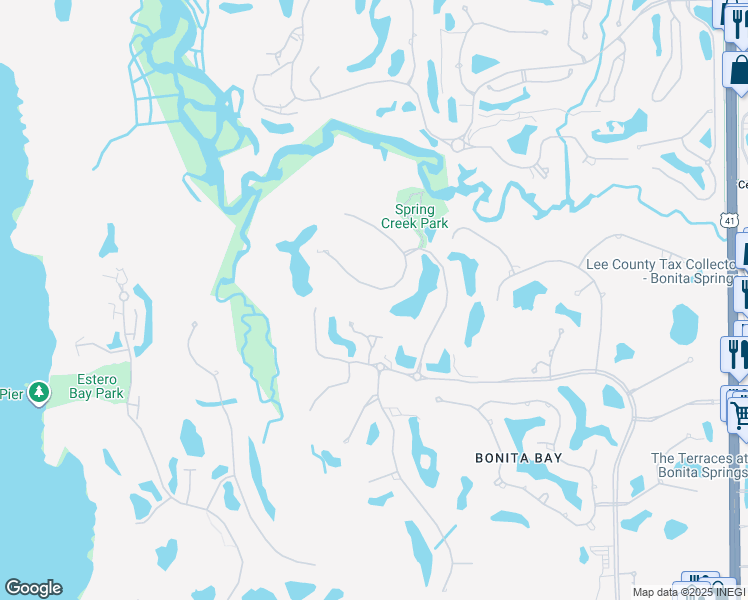 map of restaurants, bars, coffee shops, grocery stores, and more near 26103 Fawnwood Court in Bonita Springs
