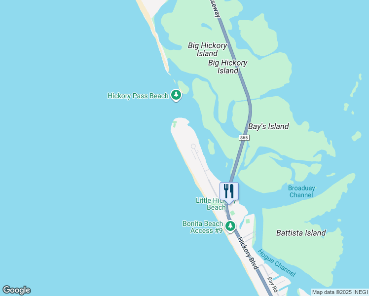 map of restaurants, bars, coffee shops, grocery stores, and more near 25800 Hickory Boulevard in Bonita Springs