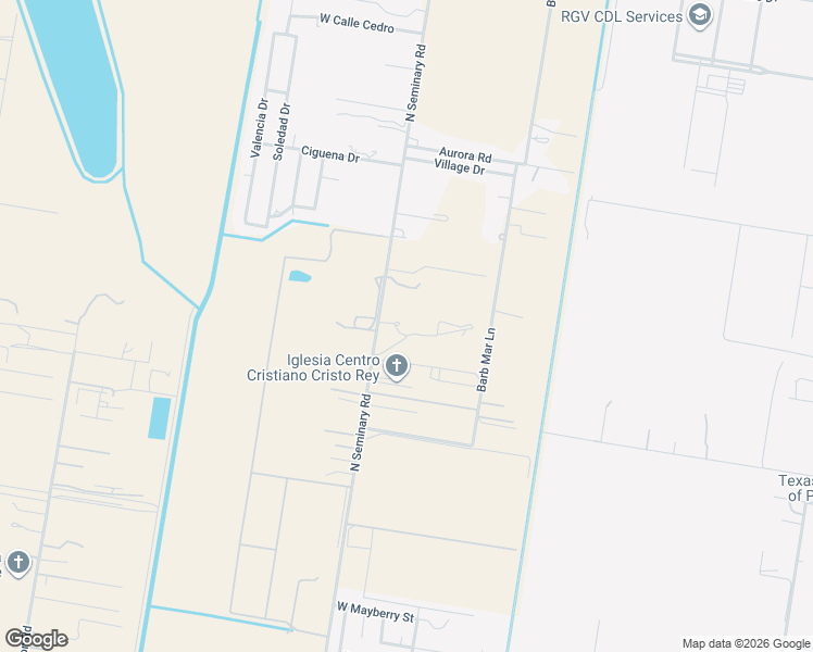 map of restaurants, bars, coffee shops, grocery stores, and more near 5354 North Seminary Road in Edinburg