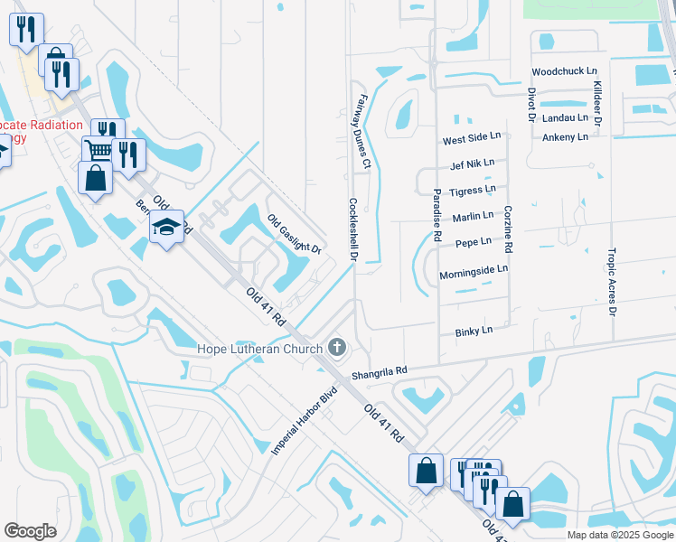 map of restaurants, bars, coffee shops, grocery stores, and more near 9720 Glen Heron Drive in Bonita Springs