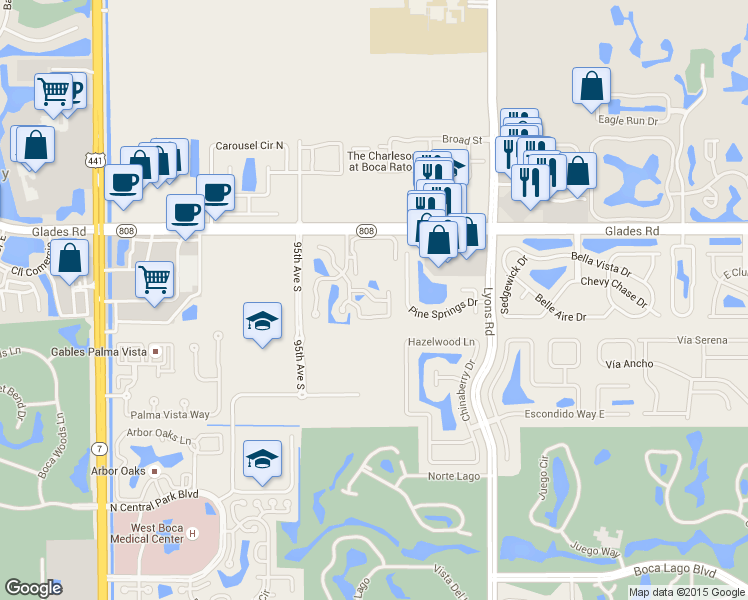 map of restaurants, bars, coffee shops, grocery stores, and more near 9276 Ketay Circle in Boca Raton