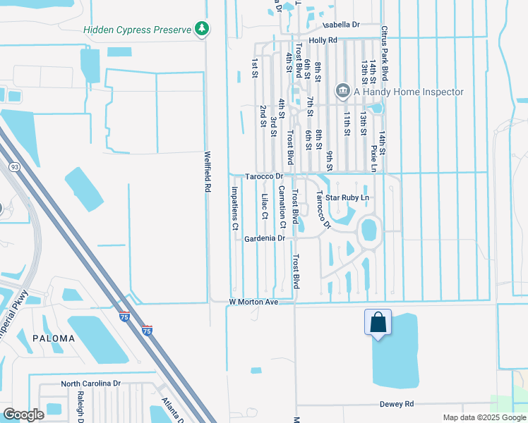 map of restaurants, bars, coffee shops, grocery stores, and more near 25591-25699 Lilac Court in Bonita Springs