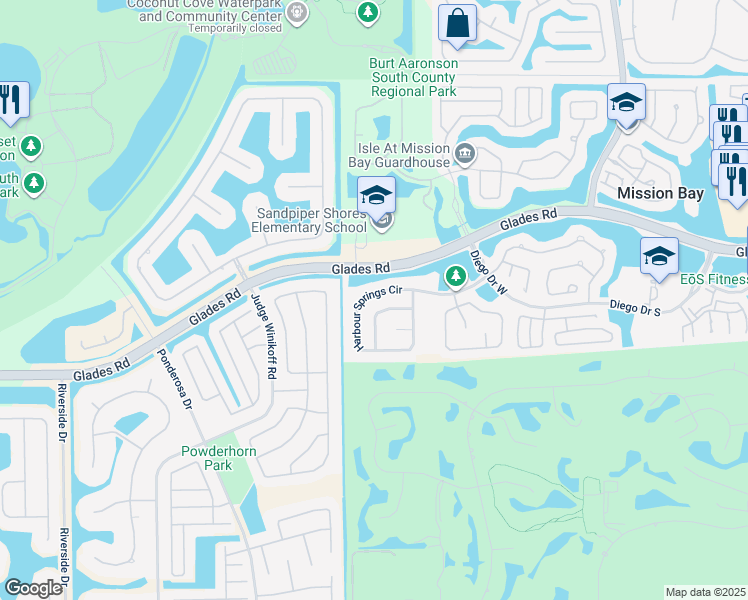 map of restaurants, bars, coffee shops, grocery stores, and more near 11070 Harbour Springs Circle in Boca Raton