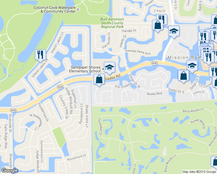 map of restaurants, bars, coffee shops, grocery stores, and more near 11038 Harbour Springs Circle in Boca Raton