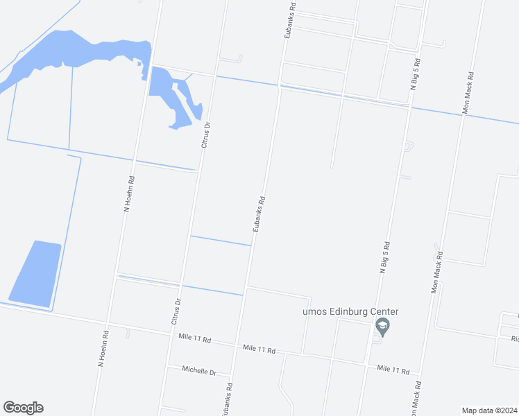 map of restaurants, bars, coffee shops, grocery stores, and more near Eubanks Road in Edinburg