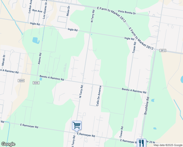 map of restaurants, bars, coffee shops, grocery stores, and more near 7211 Calle De Rebecca in Edinburg