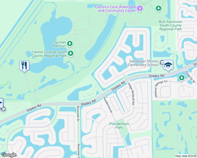 map of restaurants, bars, coffee shops, grocery stores, and more near 11611 Island Lakes Lane in Boca Raton