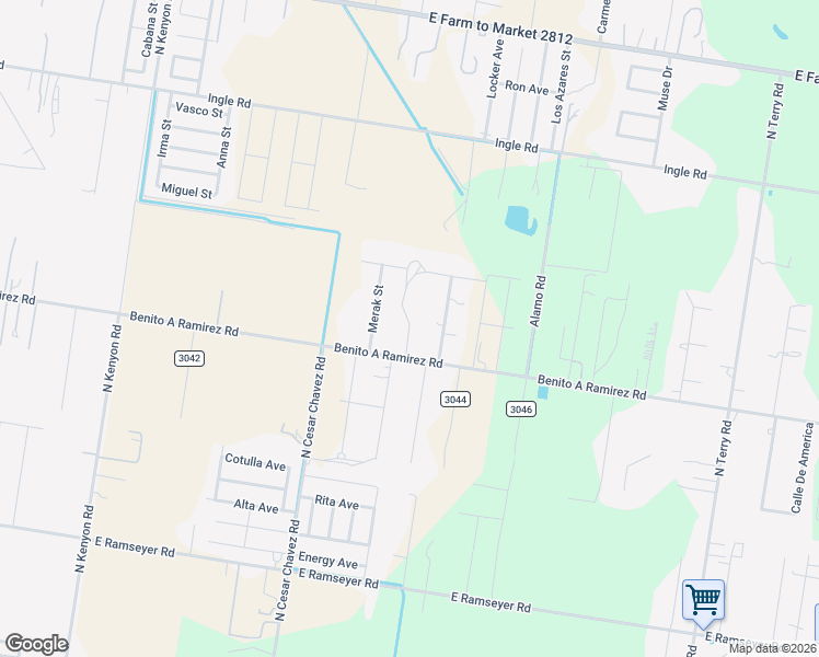 map of restaurants, bars, coffee shops, grocery stores, and more near 7109 Calle De Los Arboles in Edinburg