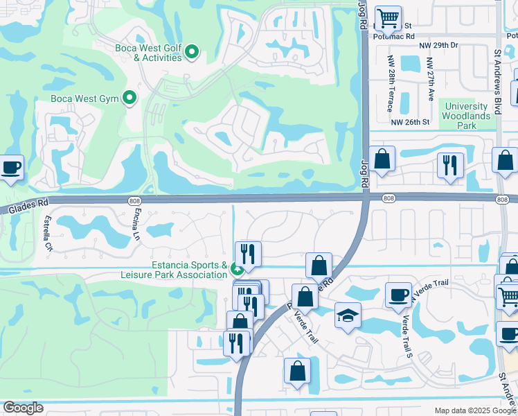 map of restaurants, bars, coffee shops, grocery stores, and more near 6923 Corto Circle in Boca Raton