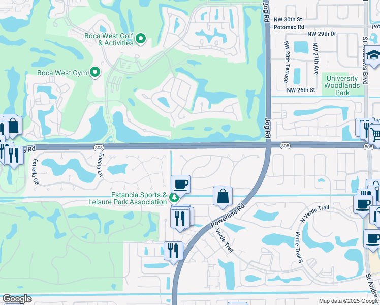 map of restaurants, bars, coffee shops, grocery stores, and more near 6923 Corto Circle in Boca Raton