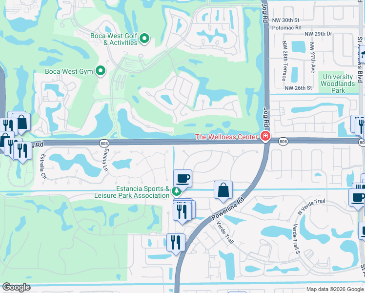 map of restaurants, bars, coffee shops, grocery stores, and more near 6923 Corto Circle in Boca Raton