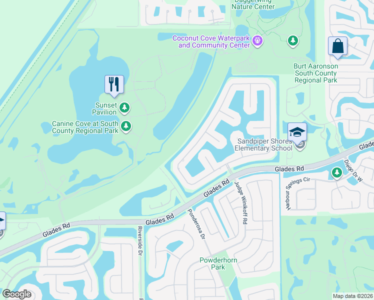 map of restaurants, bars, coffee shops, grocery stores, and more near 11680 Island Lakes Lane in Boca Raton