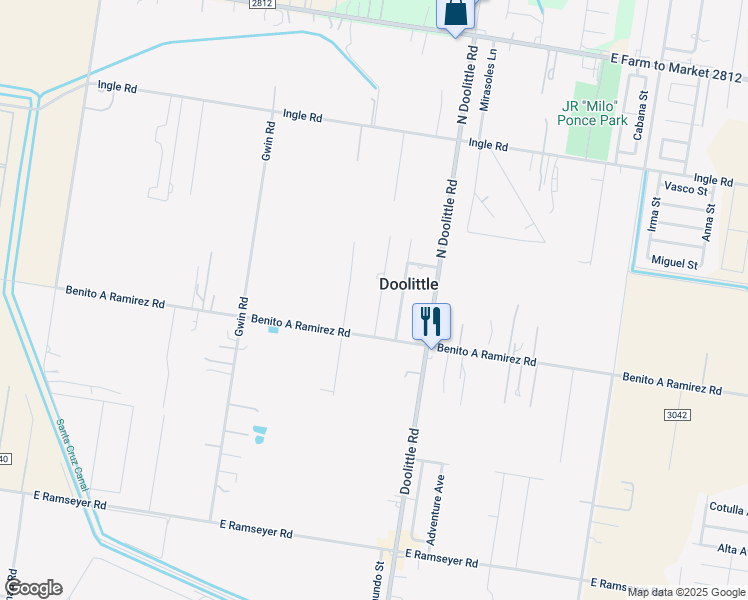 map of restaurants, bars, coffee shops, grocery stores, and more near 7109 2nd Street in Edinburg