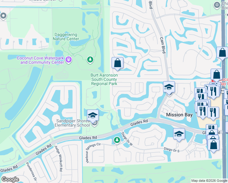 map of restaurants, bars, coffee shops, grocery stores, and more near 10921 Haydn Drive in Boca Raton