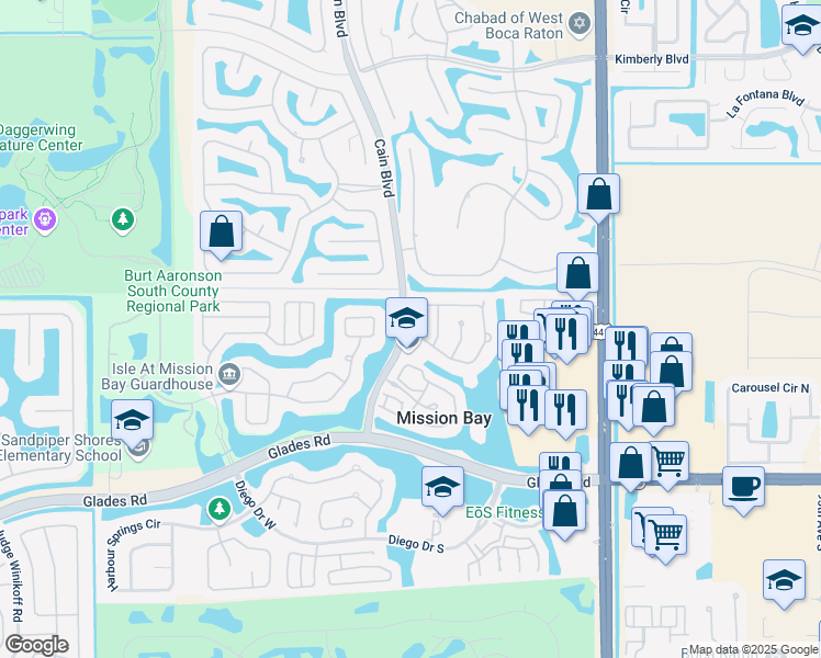 map of restaurants, bars, coffee shops, grocery stores, and more near 20335 Tierra Del Sol Court in Boca Raton