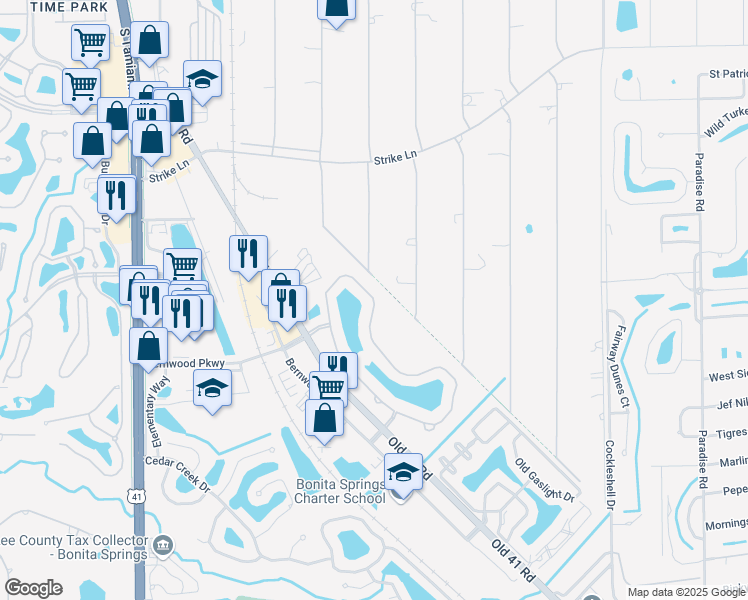 map of restaurants, bars, coffee shops, grocery stores, and more near 9398 Isla Bella Circle in Bonita Springs