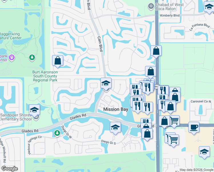 map of restaurants, bars, coffee shops, grocery stores, and more near 20335 Tierra Del Sol Court in Boca Raton