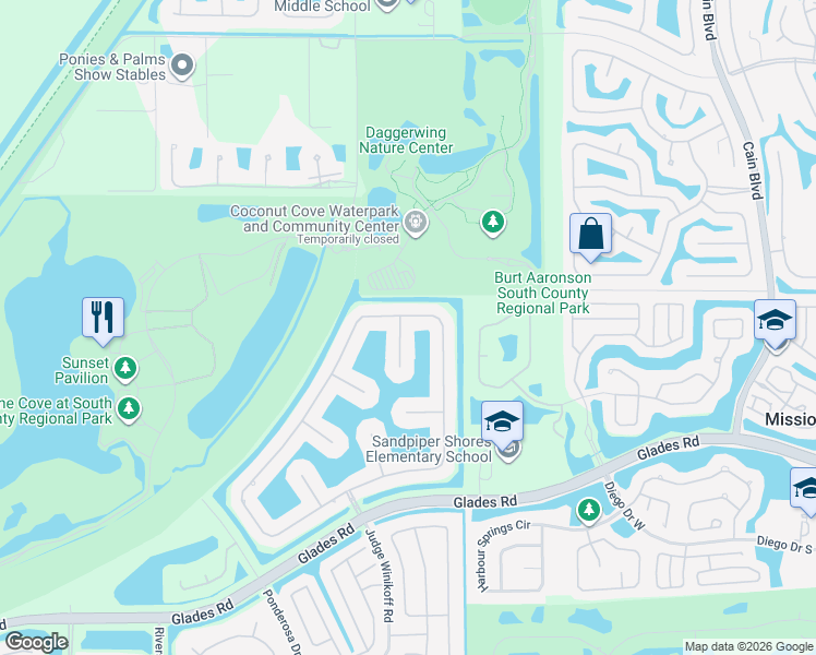 map of restaurants, bars, coffee shops, grocery stores, and more near 20720 Snug Creek Court in Boca Raton
