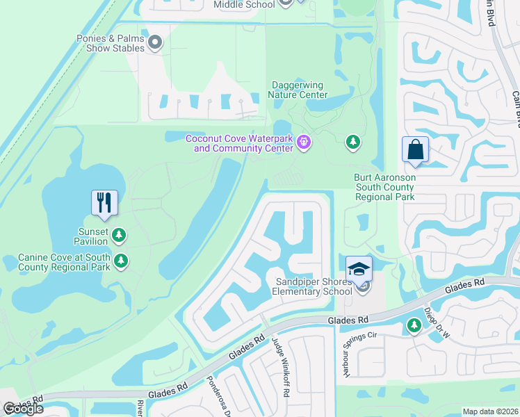 map of restaurants, bars, coffee shops, grocery stores, and more near 11833 Island Lakes Lane in Boca Raton