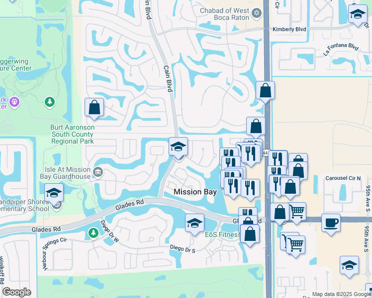 map of restaurants, bars, coffee shops, grocery stores, and more near 20335 Tierra Del Sol Court in Boca Raton